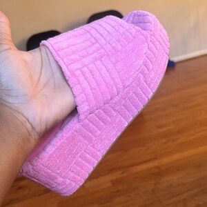 Cozy Pink platform sandals